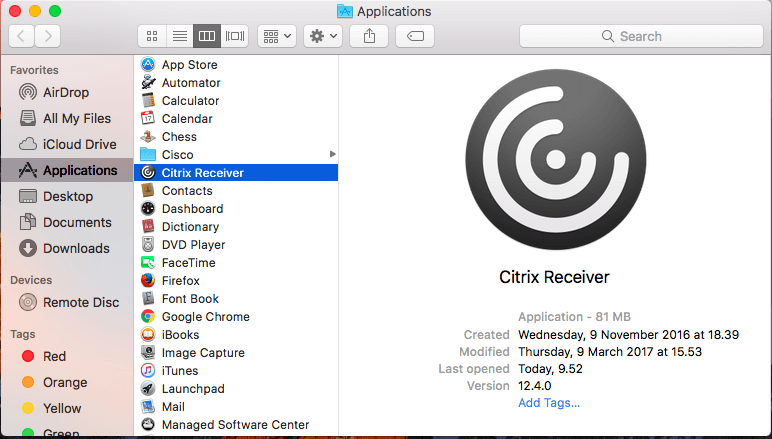 citrix workspace update mac